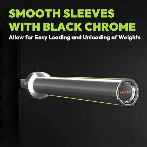 Miniatura 6 de Olympic Bumper Plates Bench Press Barbell Weights Set 2 - Inch, 10-55 lb Black Rubber Weight Sets for Home Gym, Strength Training Plate Includes 45