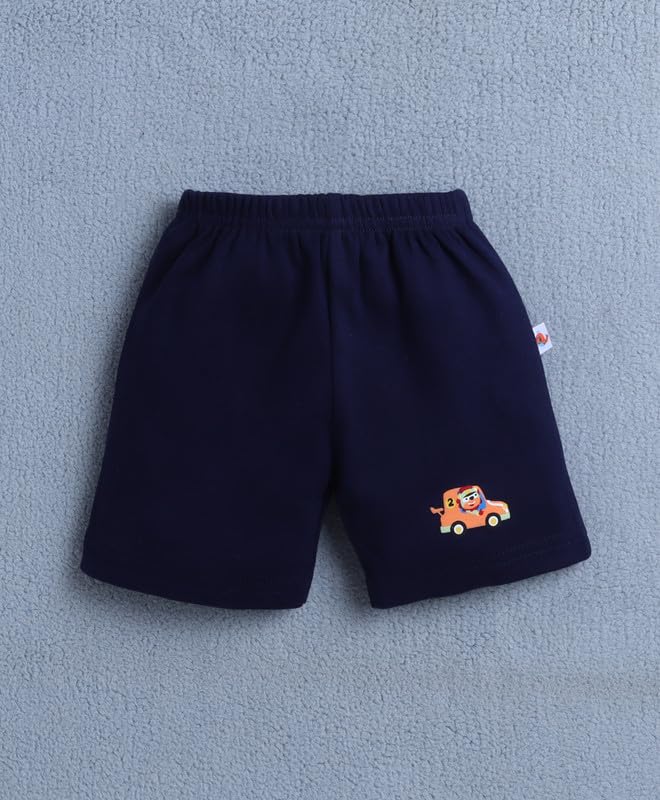 Image of BUMZEE Baby Boys Cotton Pack of 4 Above Knee Length Shorts