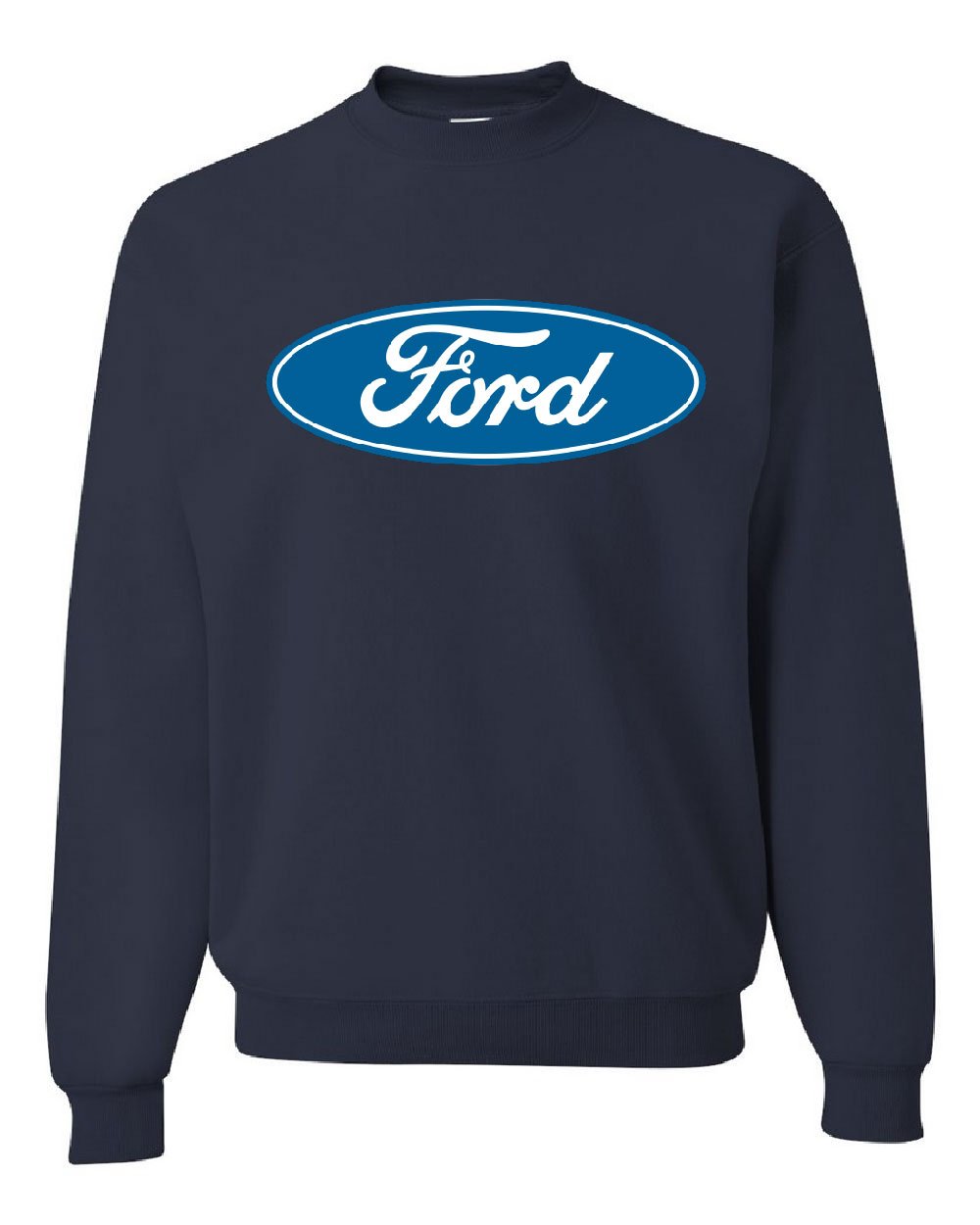 Tee Hunt Licensed Ford Logo Novelty Crewneck Sweatshirt FoMoCo Truck Mustang Performance