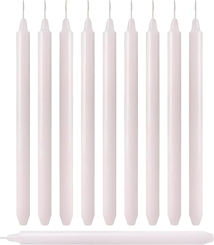 Miniatura 1 de OSHADOW Velas cónicas de 12 pulgada, paquete de 10 velas sin perfume, de 8 pulgadas de alto, velas de 12 pulgada, vela cónica, velas blancas de 12
