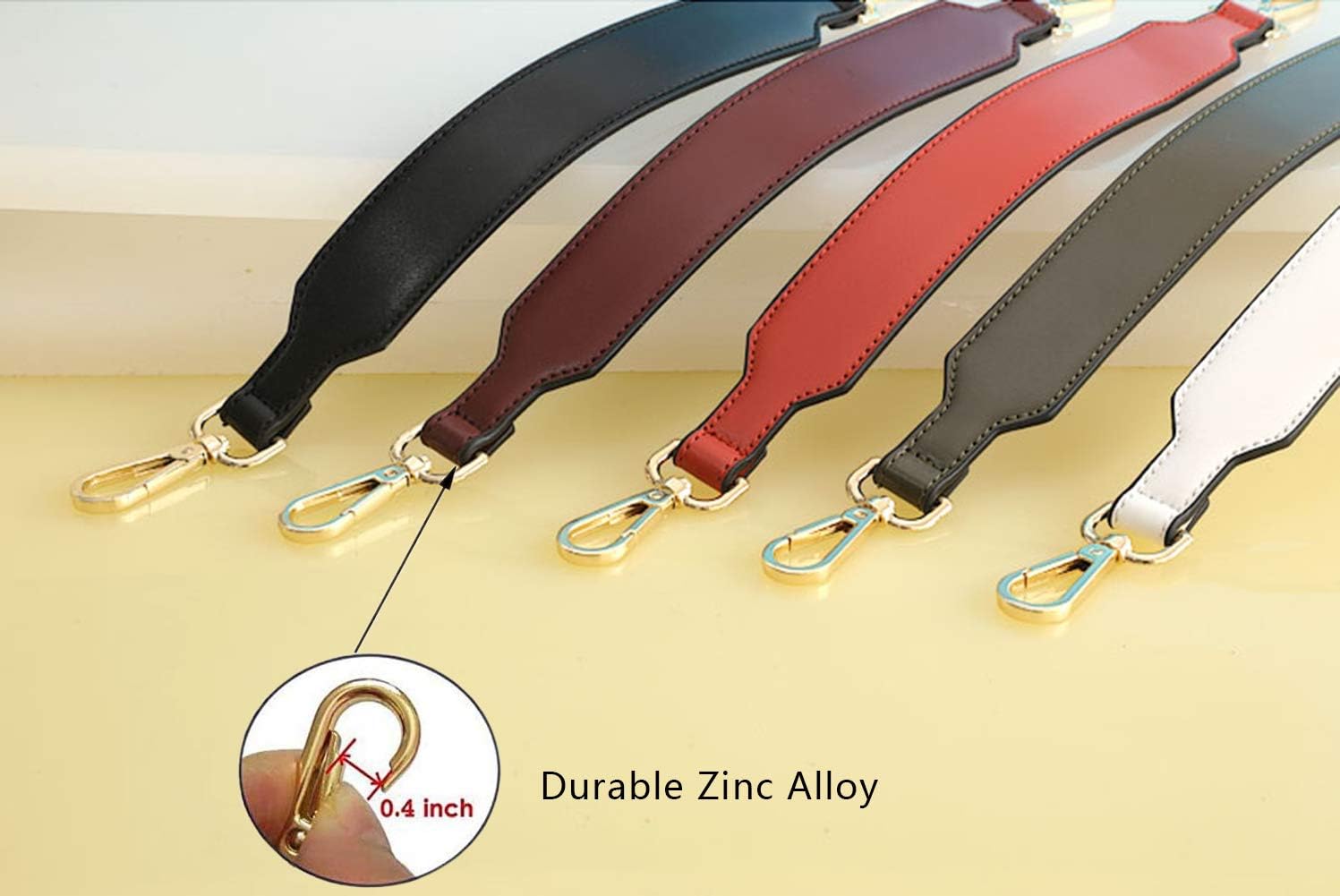 momo mo Purse-Strap Replacement Faux Leather Handbag-Strap Short Handles Shoulder Bag Strap Replacement with Metal Clasp image 3