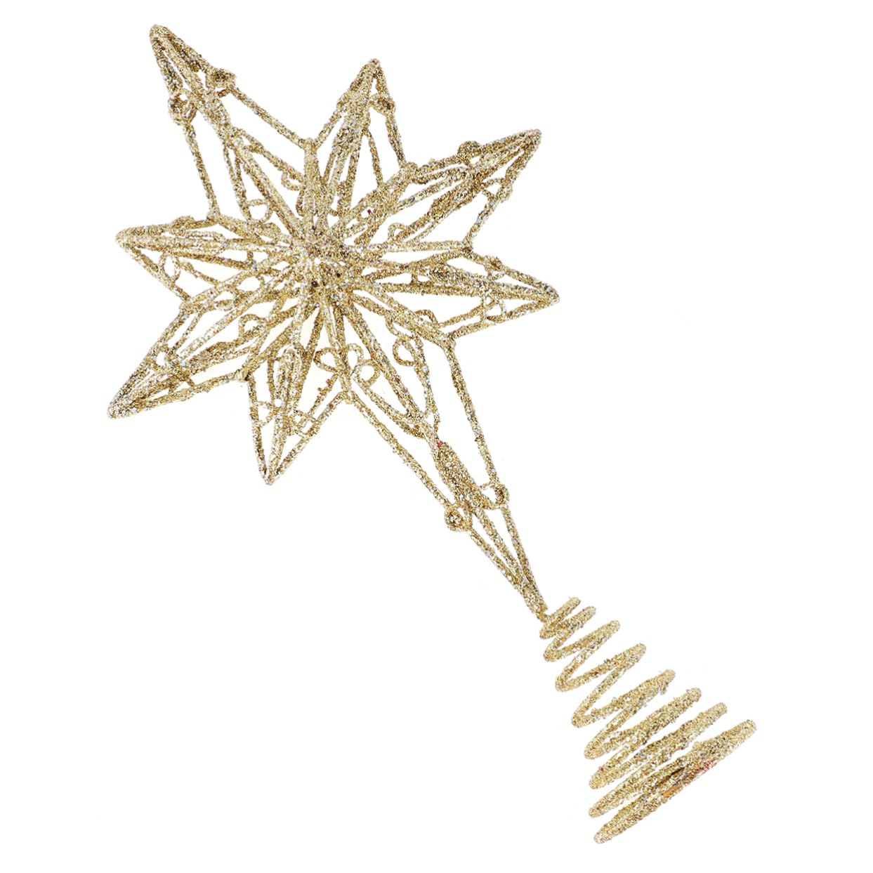 PRETYZOOM 3 Pezzi Di Puntale Per Albero Di Natale in Metallo A Forma Di Stella Di Anice Decorazione Festiva Per La Cima Dell'albero 16x30 Cm Senza Per Le Festività Natalizie