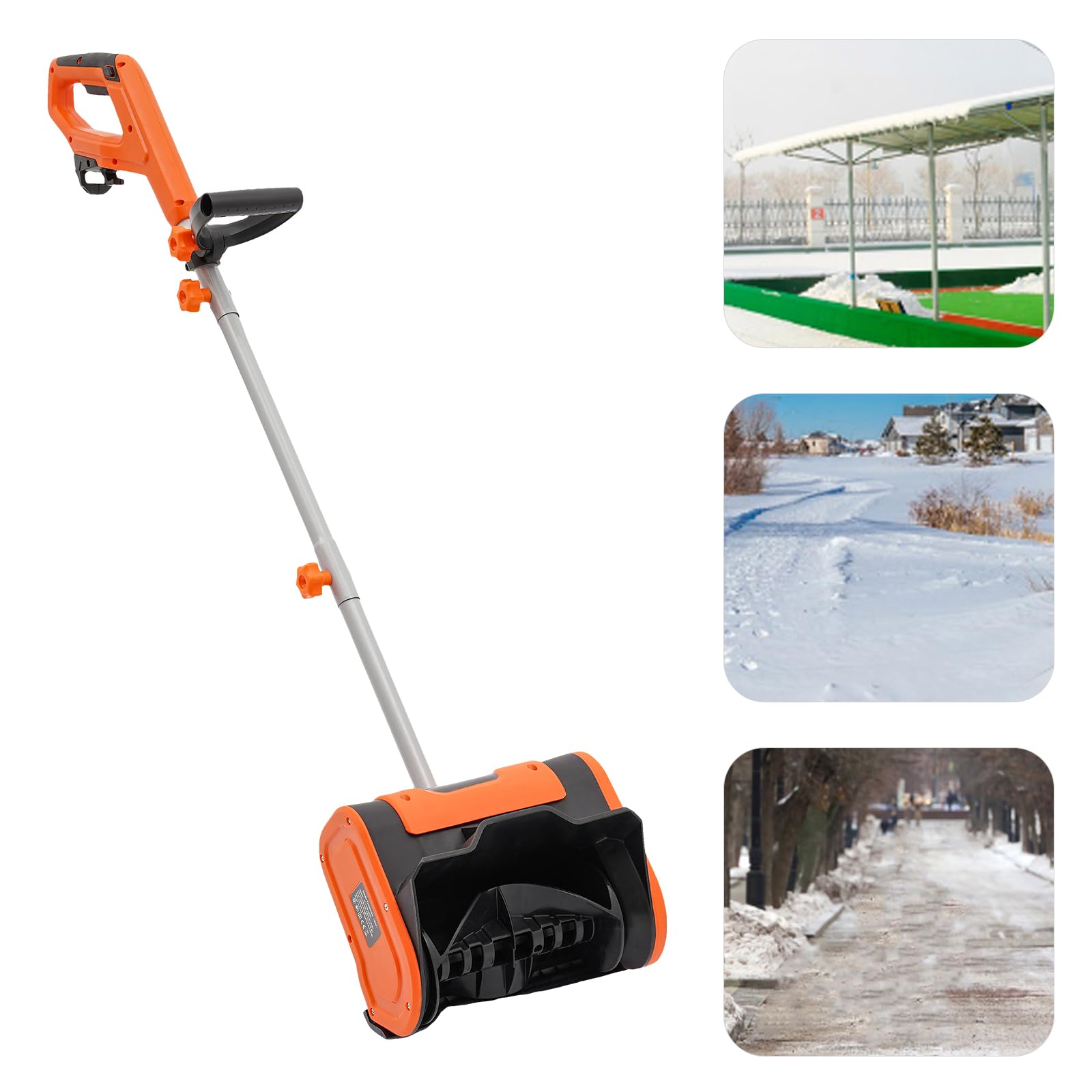 Spazzaneve elettrico con cavo batteria 220 V max velocità 3500 RPM per la rimozione di fogliame fango neve polvere auto arancione