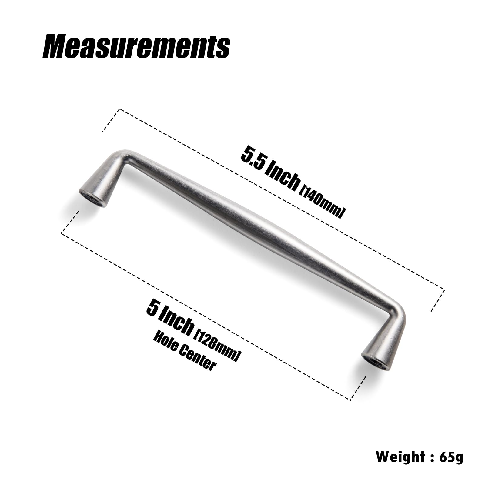 Goo-Ki Tiradores de gabinete de aleación de zinc plateado envejecido, centro de agujero de 128 mm, accesorios de lujo asequibles para dormitorio, cocina, paquete de 6