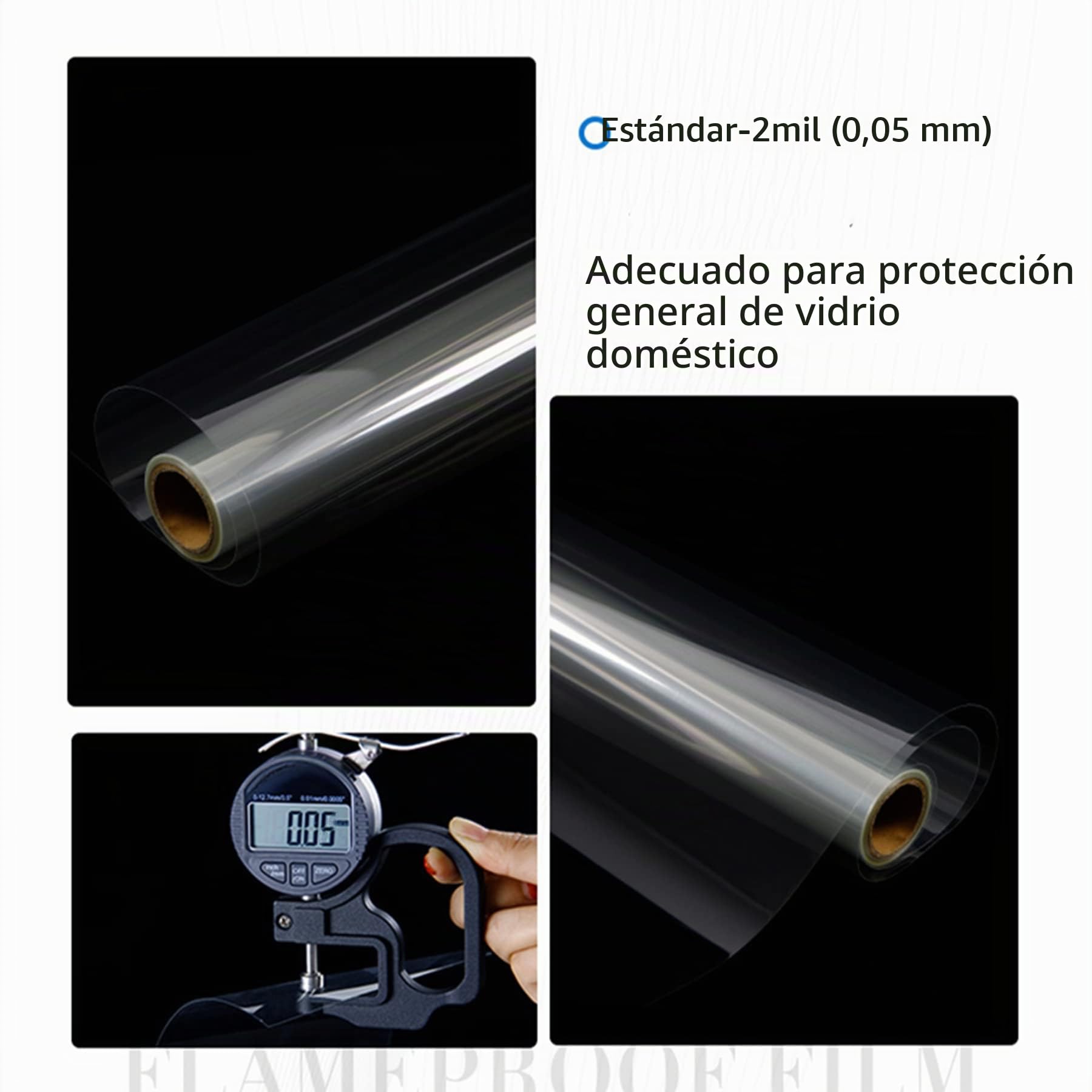 Happyroom Película para Ventana de Seguridad y Seguridad Rollo de Vinilo para Ventana de Seguridad Transparente, Protector de Cristal, antiroturas (76cm*10m)