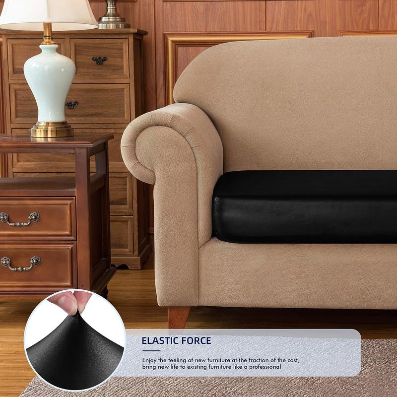 Image of Namdev Art's 3 Seater Sofa Foam Cushions Sofa Seat Meditation Cushion for Floor | Yoga Cushion, Meditation Accessory, Floor Cushions Molfino Fabric Cushion (Black)