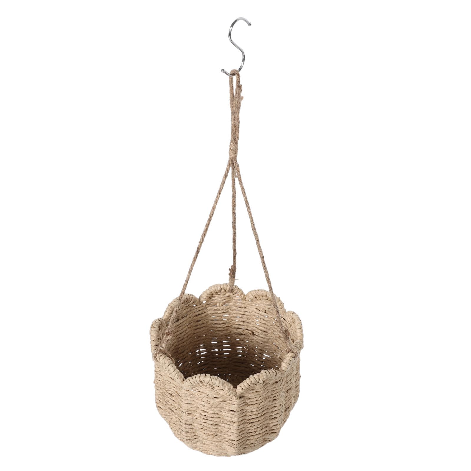 Cesta de almacenamiento de pared tejida a mano para ordenar y decorar el hogar
