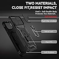 Vista 5 de HNHYGETE Funda para iPhone 13 con protector de pantalla HD: [grado militar de 20 pies probada en caídas] Funda protectora a prueba de golpes