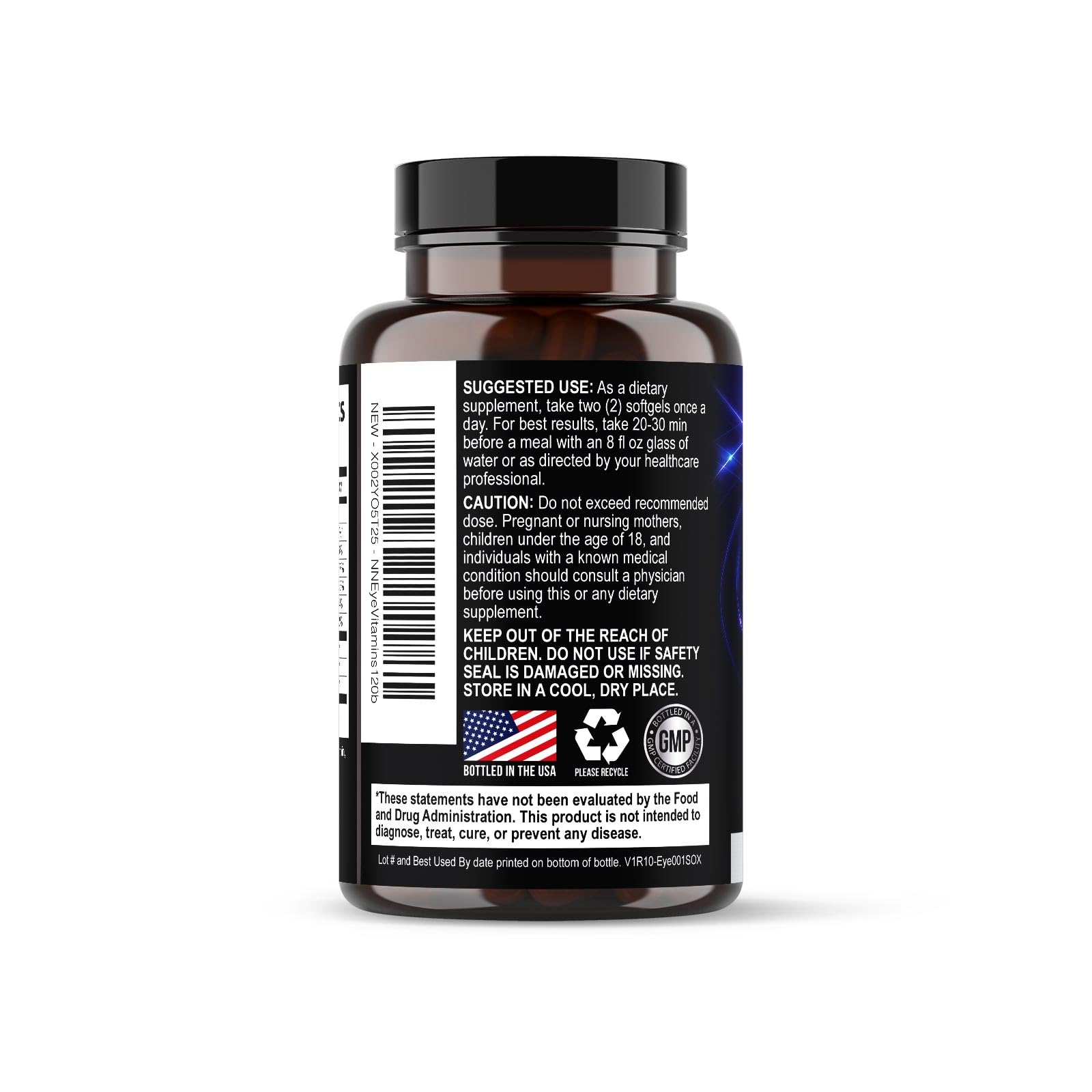 Eye Vitamins Supplements - Natural Eye Health Vitamin with Lutein and Zeaxanthin - Vision Macular Health For Seniors - Advanced Eyes Support With Zinc, Vitamin C & Minerals, USA Bottled - 120 Capsules — Amazon image 8