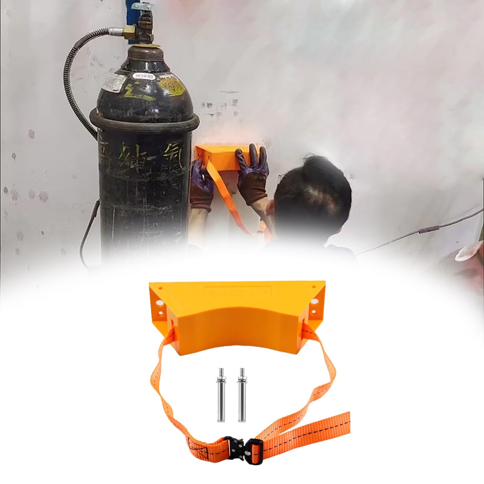 Support de bouteille d'oxygène réglable acétylène plastique mural gaz