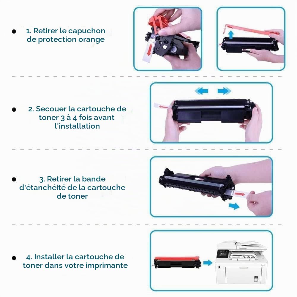 2-Pack 30X Cartouche de Toner Compatible pour HP 30X 30A Cartouche Noir | CF230X CF230A pour LaserJet Pro MFP M227fdw M203dw M203dn M203d M227sdn M227fdn M227d M227 M203 Imprimante