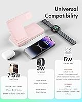 Vista 2 de Estación de carga inalámbrica del soporte del cargador: Soporte de cargador 3 en 1, múltiples dispositivos para Apple - iPhone 17 16e 16 15 14 Pro