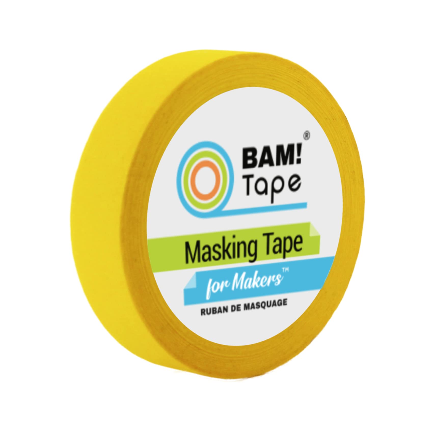 Yellow Masking Tape for Makers | 1 Roll | 1 inch x 30 Yards | Colored Tape for STEM STEAM | Arts Crafts Science Math DIY | School Projects Labeling Constructing Creating | Low Residue