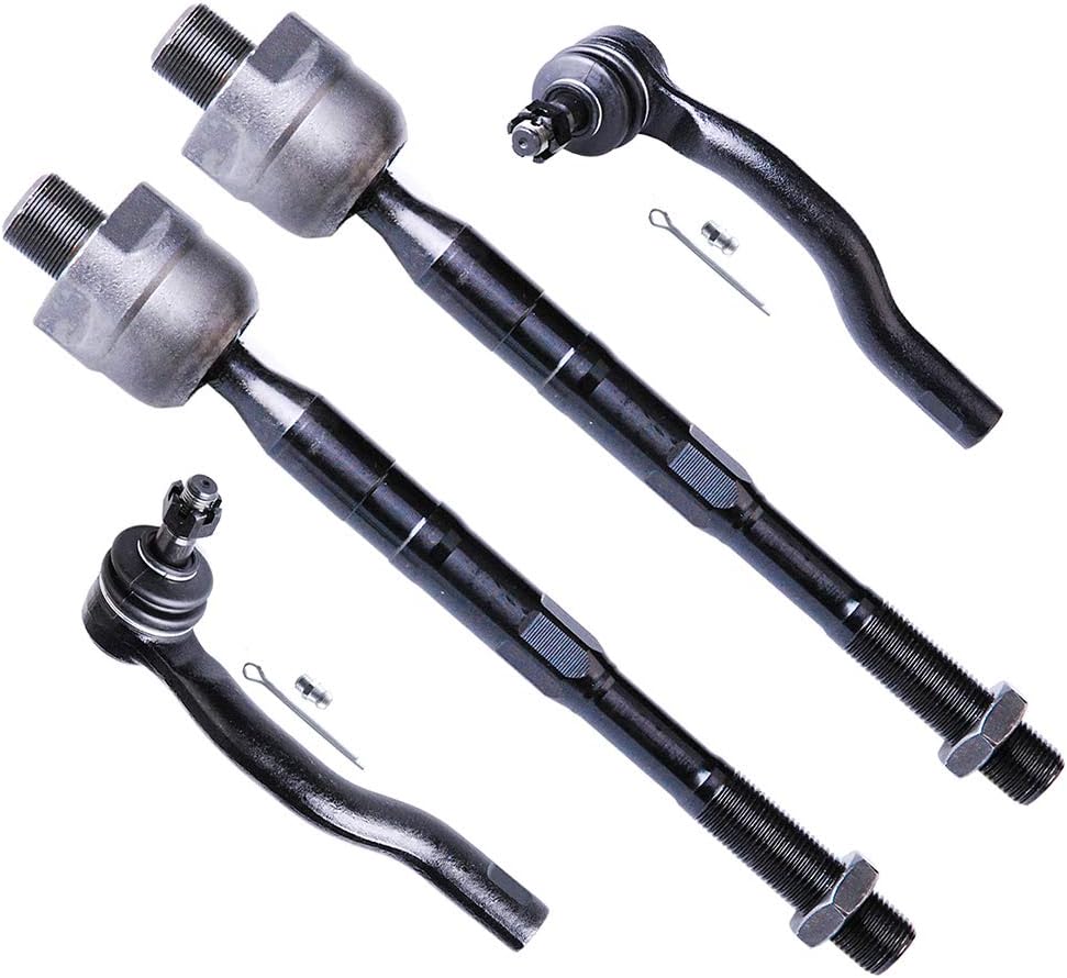 SCITOO 4-PC SET Suspension Kit For Infiniti QX56 For Nissan Armada Titan Inner Tie Rod End,Outer Tie Rod End