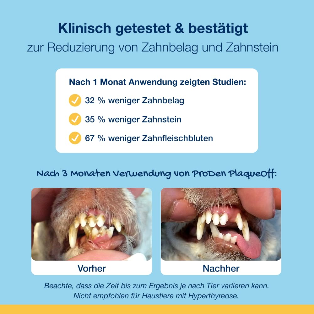 ProDen PlaqueOff Kauknochen für Zahnpflege Hund, 2 x 13 Knochen Huhn & Kürbis, Doppelpack Dental Sticks für mittelgroße & große Hunde, Zahnreinigung Hund bei Zahnbelag & Maulgeruch