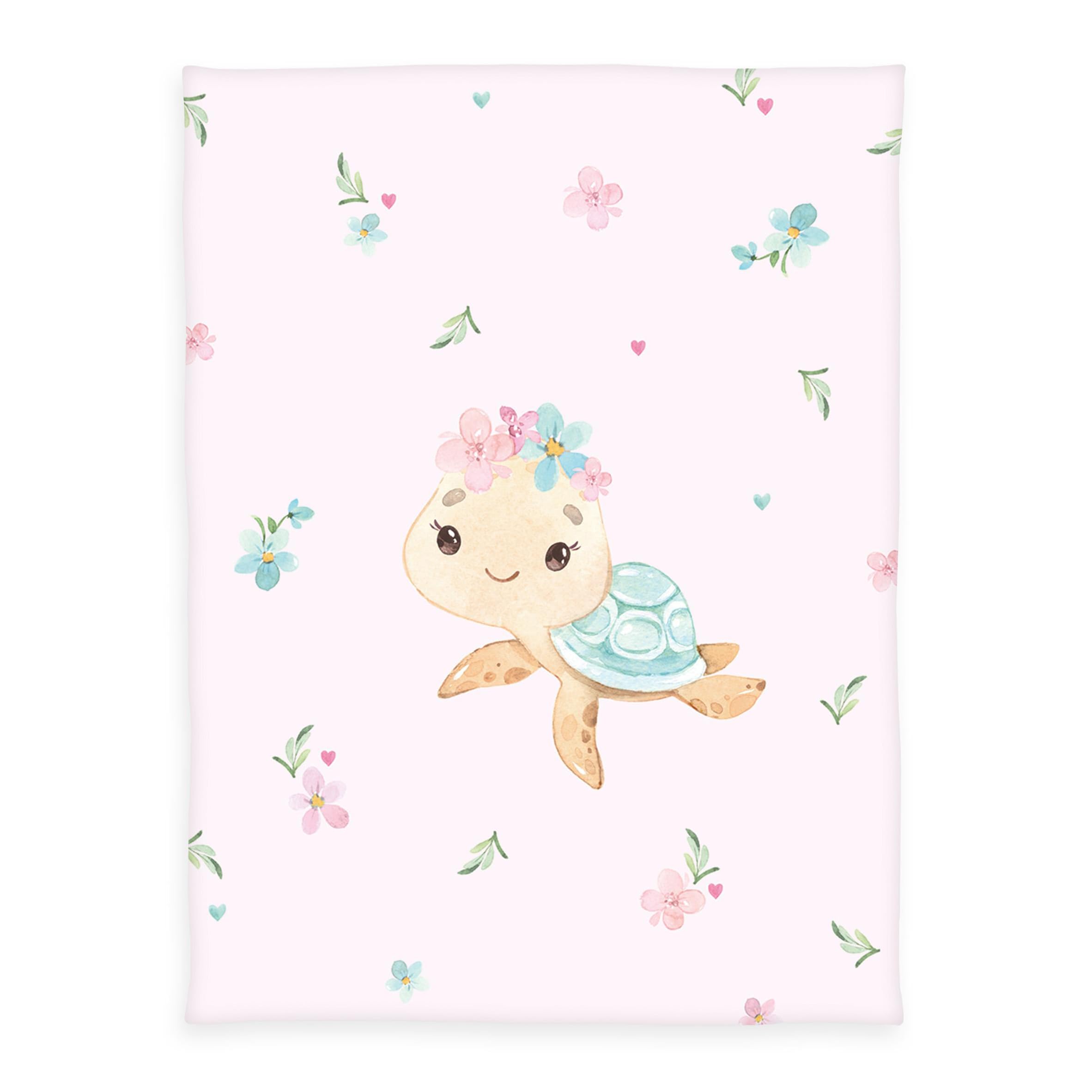 Herding Little Turtle Microfibre Fleece Blanket, Size 75 x 100 cm, 100% Polyester