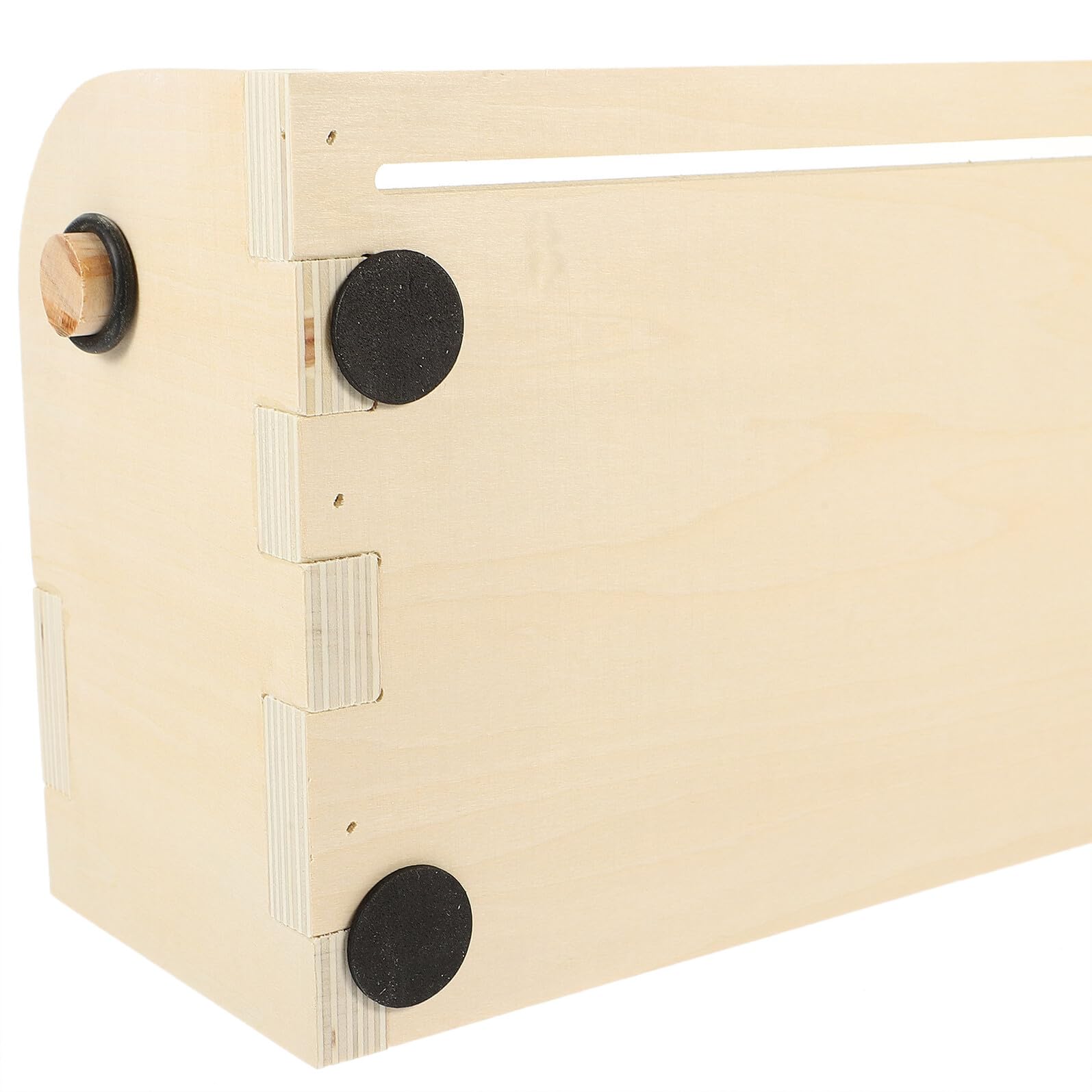 BESTonZON Portarotolo Porta Carta da Disegno in Legno per Ragazzo Ragazza, Cavalletto per Pittura da Scrivania 35×17×11 Cm Porta Penne Integrato, Accessorio Artistico per Schizzi