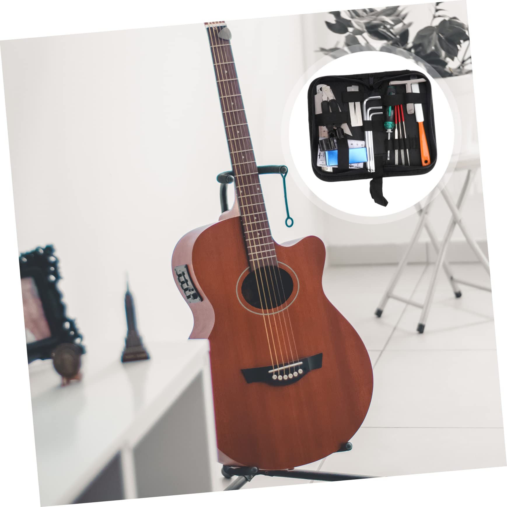 1 set Strumenti per Della Chitarra Kit Completo Riparazione e Pulizia Accessori Leggeri e Resistenti per Musicisti Professionisti e Amatoriali