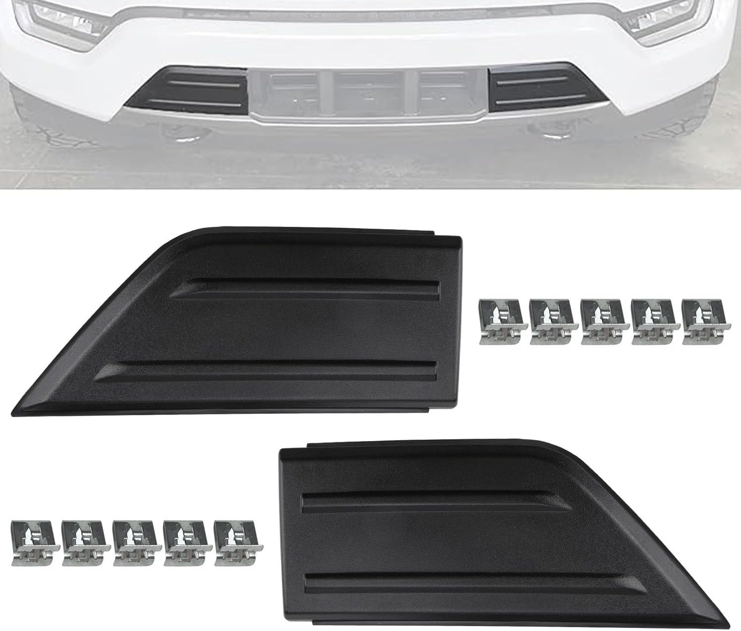 GXYWADY Front Bumper Guards Pads(Left Right) & License Plate Frame Bracket - View #8