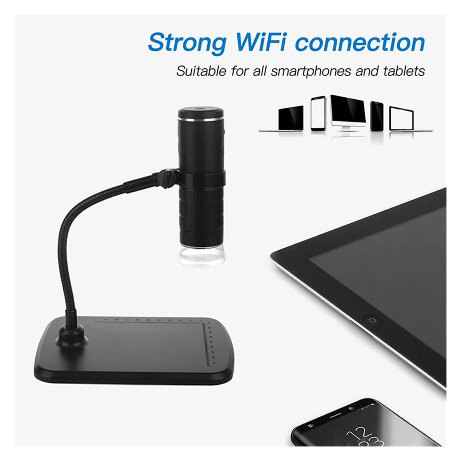 Digitales Mikroskop WiFi 1080p HD Handmikroskop 1000-fache kabellose Vergrößerung Endoskopkamera