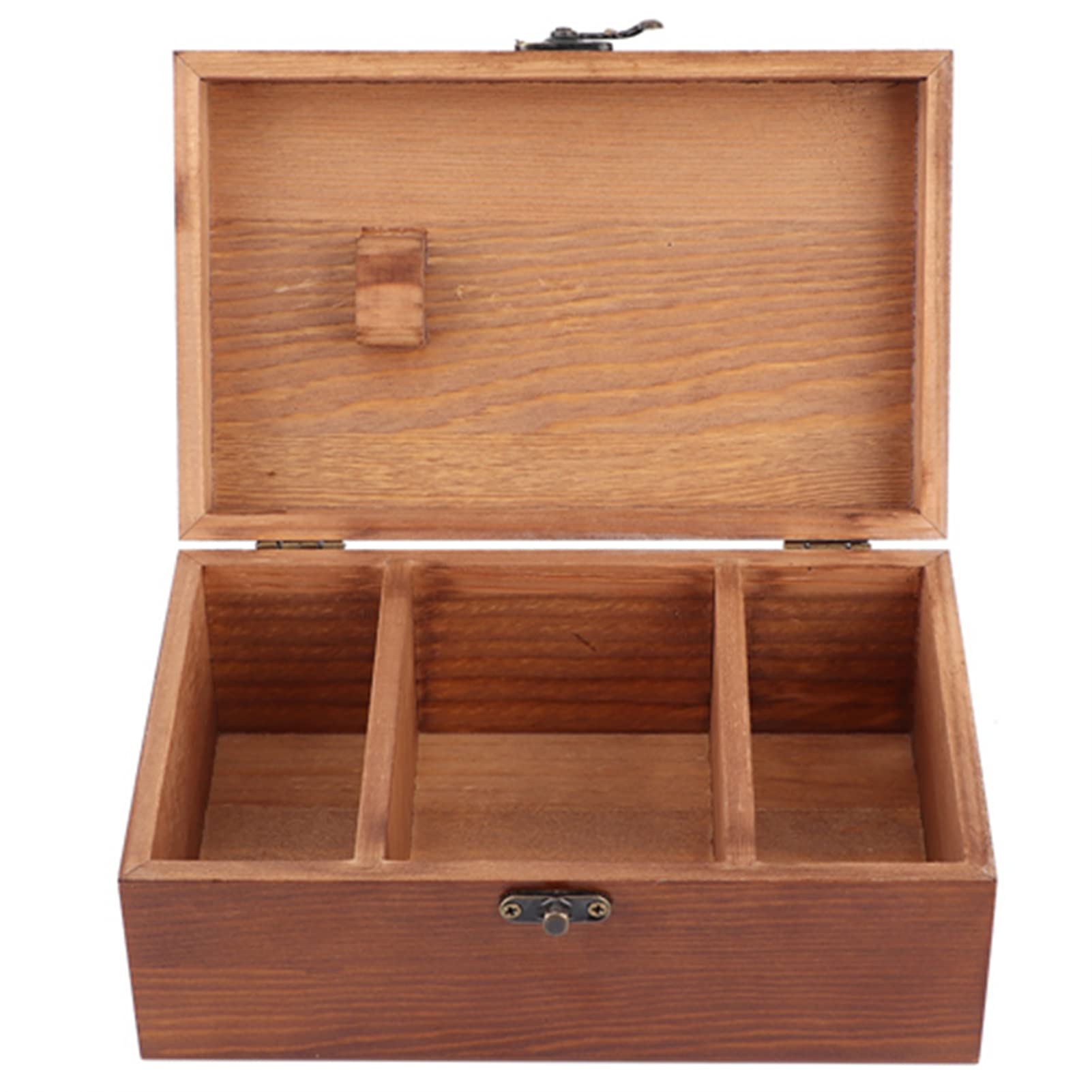 Kit Da Cucito In Legno Portatile Con Scatola E Scomparti - 21x13x9 Cm, 24 Colori Di Filo E Accessori Vari