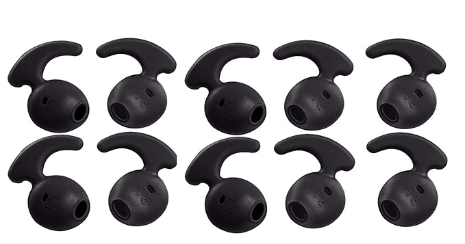 YTM 10 Pcs (5 Pair) for S7 Level u Earbuds Black Earbuds for Level u Earbuds for Earbuds Level u Headphones Cushion Silicone eartips