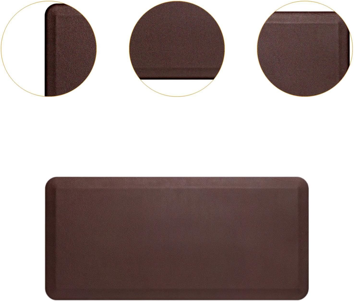 Kitchen Mat, Standing Mat for Comfort, Cushion for Sink and Office, Dark Red