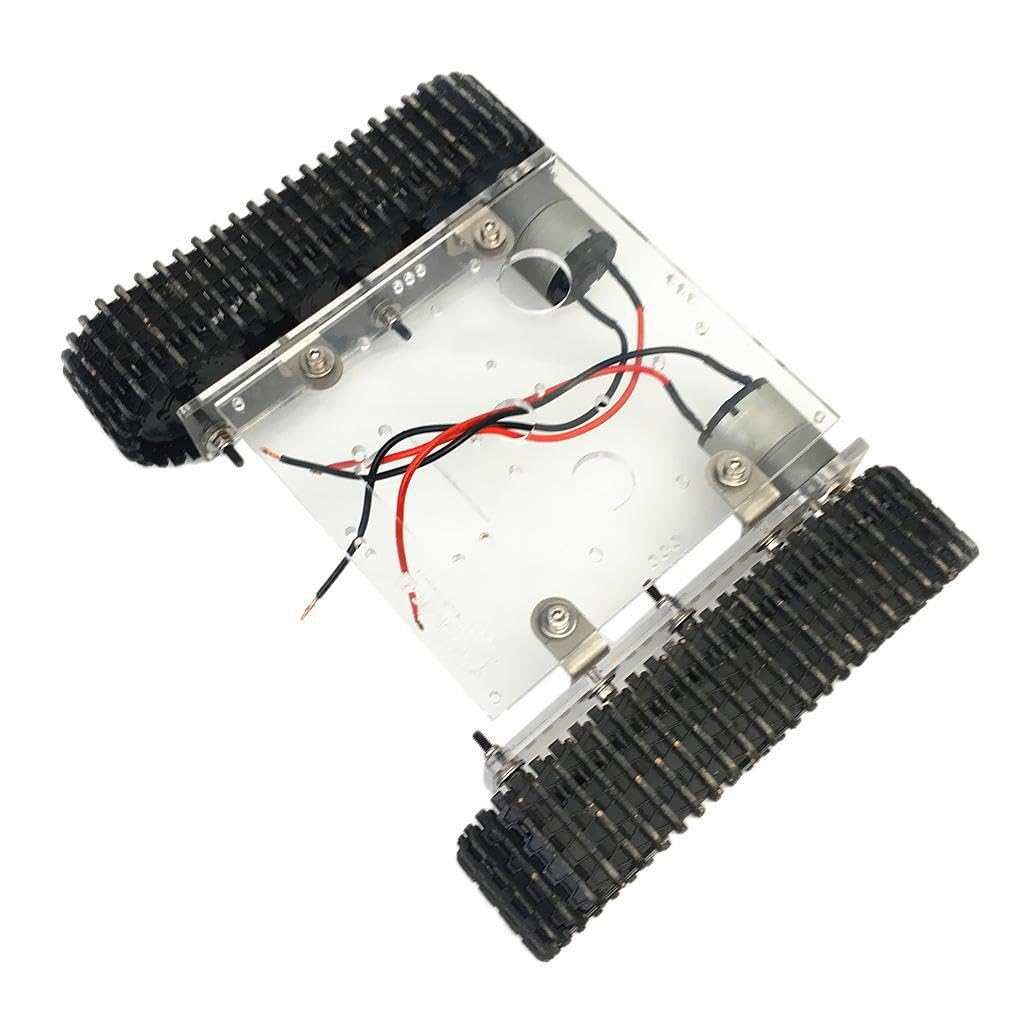 Chasis de Tanque de aleación para Robot Inteligente, Kit de | resistente, de capacidad, con motor, juguete educativo, capacidad de carga de 2 kg, chasis de tanque con absorción de