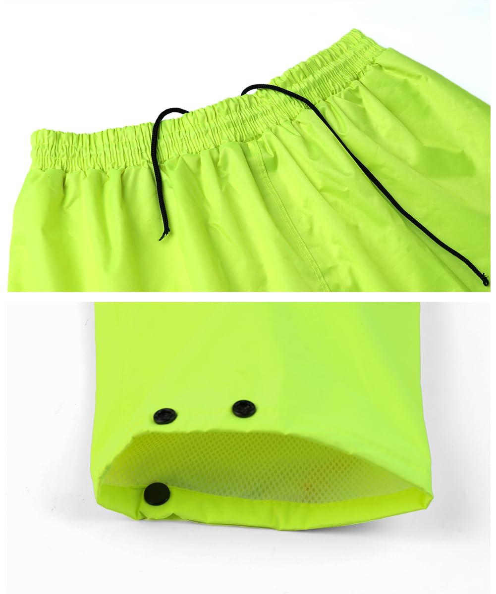 Trajes Impermeables Hombre y Mujeres Chaqueta con Capucha y Pantalones 2 Piezas Traje de lluvia para Hombres Reflectantes Chubasquero Moto Hombre Completo