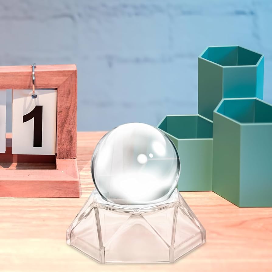 クリスタル 球体 置物 アクリルスタンド付き Amazon.co.jp: freneci クリアアクリルディスプレイスタンドに