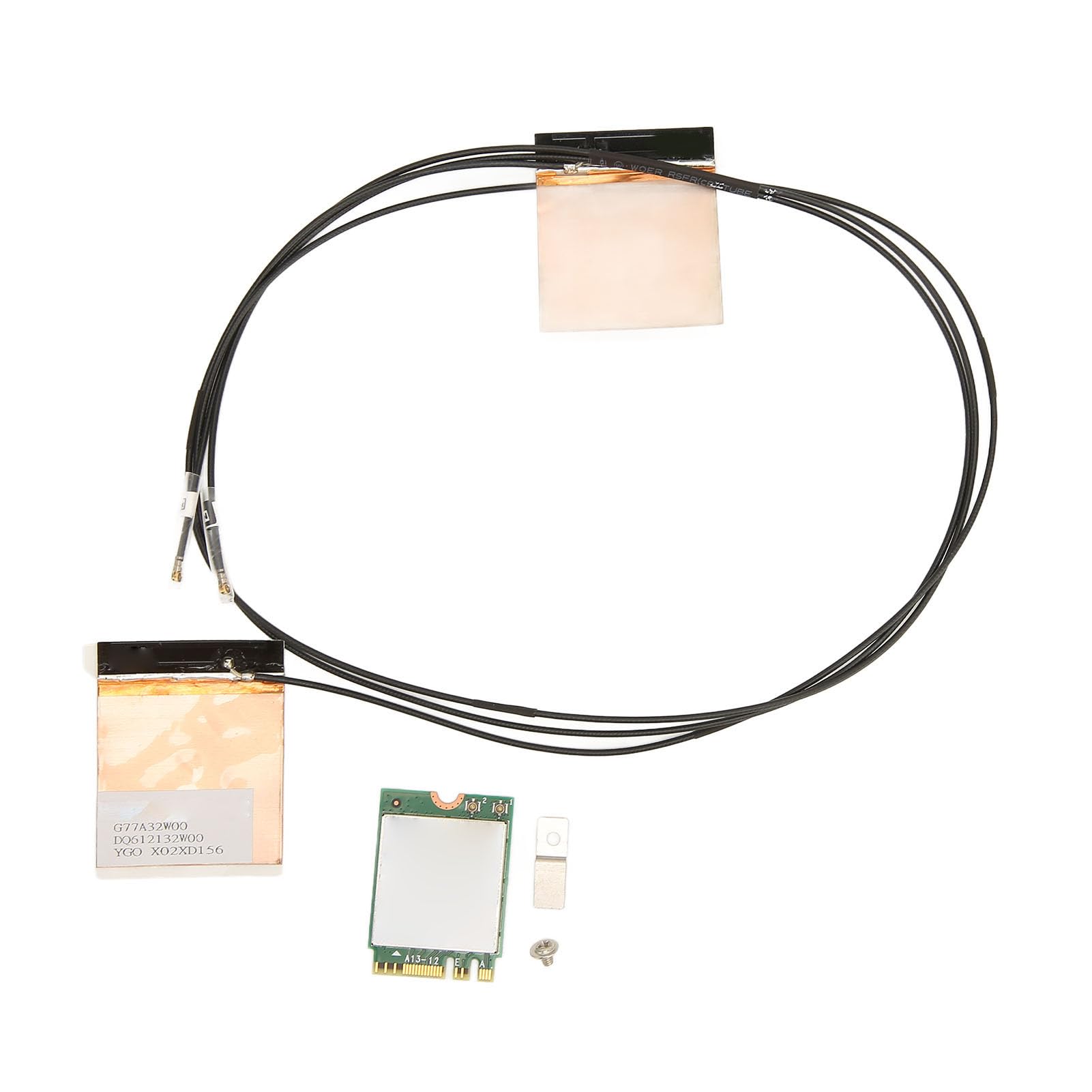 Elprico Karta WIFI 6e, Bezprzewodowa Karta Sieciowa NGFF M2 z Bluetooth 5.2, Tri Band PC Adapter WIFI dla Systemu 10 11, Linux (Wbudowane 2 anteny)