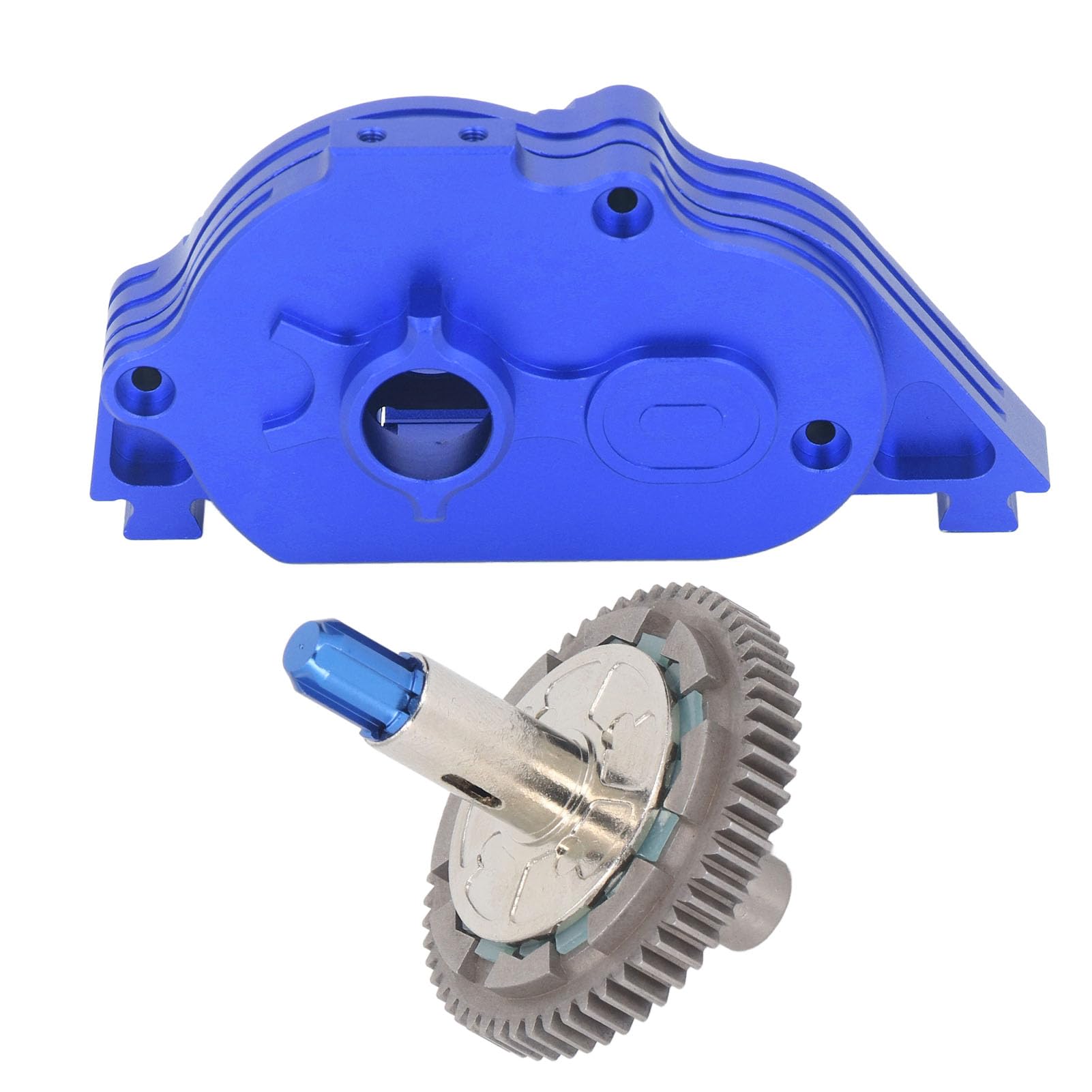 Zestaw Obudowy Skrzyni Biegów ze Stopu Aluminium 57T Big Rock RC Części Zamienne do Samochodu RC 1/10 (ciemny niebieski)