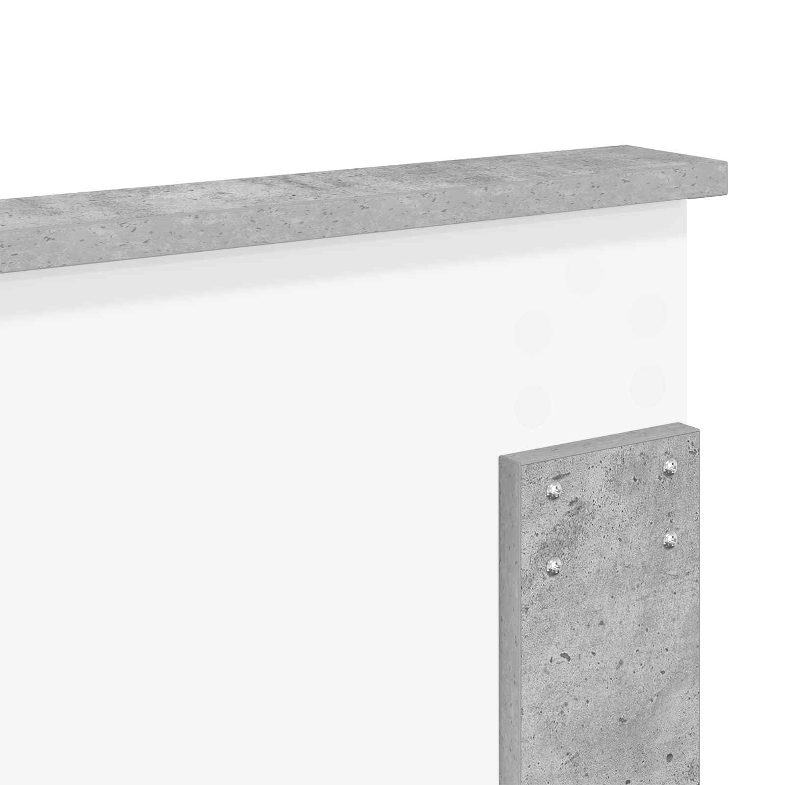 vidaXL Cabecero con cabecera Gris Concreto 200 cm Madera contrachapada, Accesorios Elegantes para el Dormitorio, Decorativos Modernos, Zona de Descanso Comfy, diseño contemporáneo