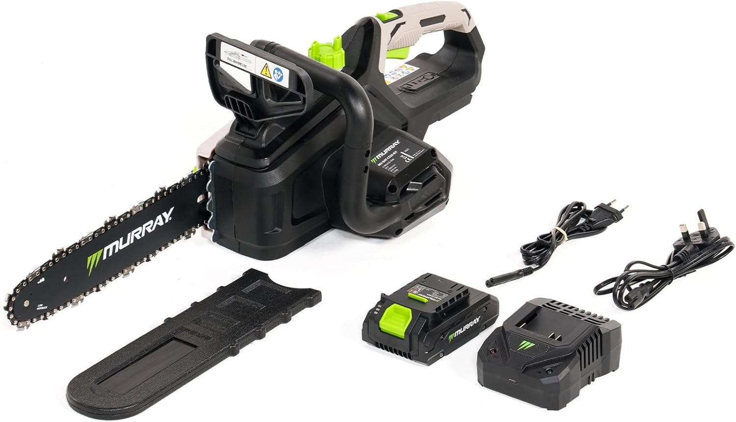 Murray Cordless Chainsaw 20V MU-BAT-CS30-KIT – 12" Bar & Chain, SDS Function, Dual Safety Brake – Full Round Handle, Large Oil Window – Including 4Ah Battery & Charger