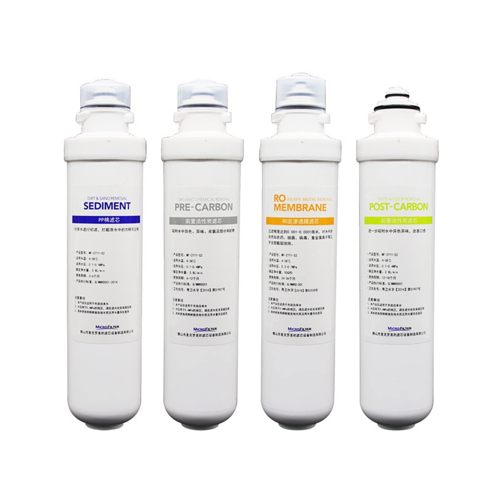 Filtro de agua, Membrana Ro 75 Gpd，PP Algodón UDF，CTO Filtro de agua Filtro de agua Tratamiento purificador(Carbon)