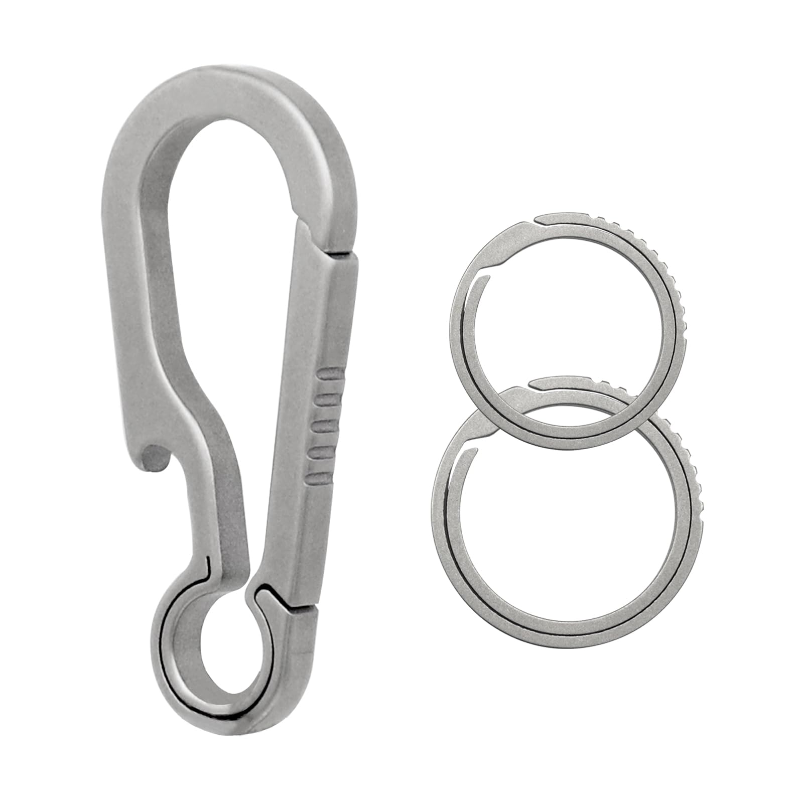 PJYTAC Titanium Carabiner Clip Small Hook EDC Small Heavy Duty Keychain Clips Anti-Lost Quick Release Key Chain for Keys Bottle Opener Keychains