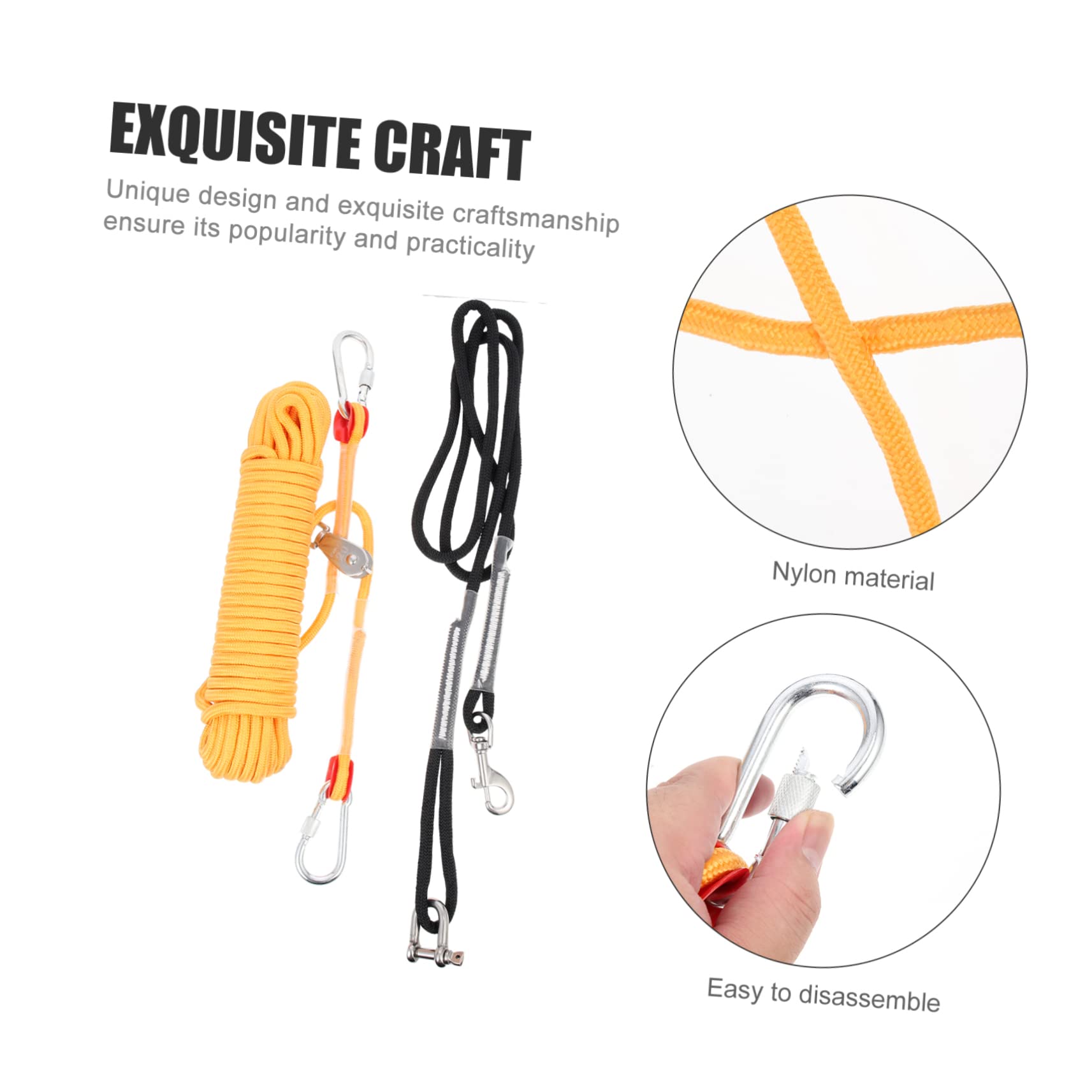 WOONEKY Cable para Perros De Acampada Equipo De Mascotas Cadena De Nylon para Correr para Exteriores Metros para Paseos y Camping