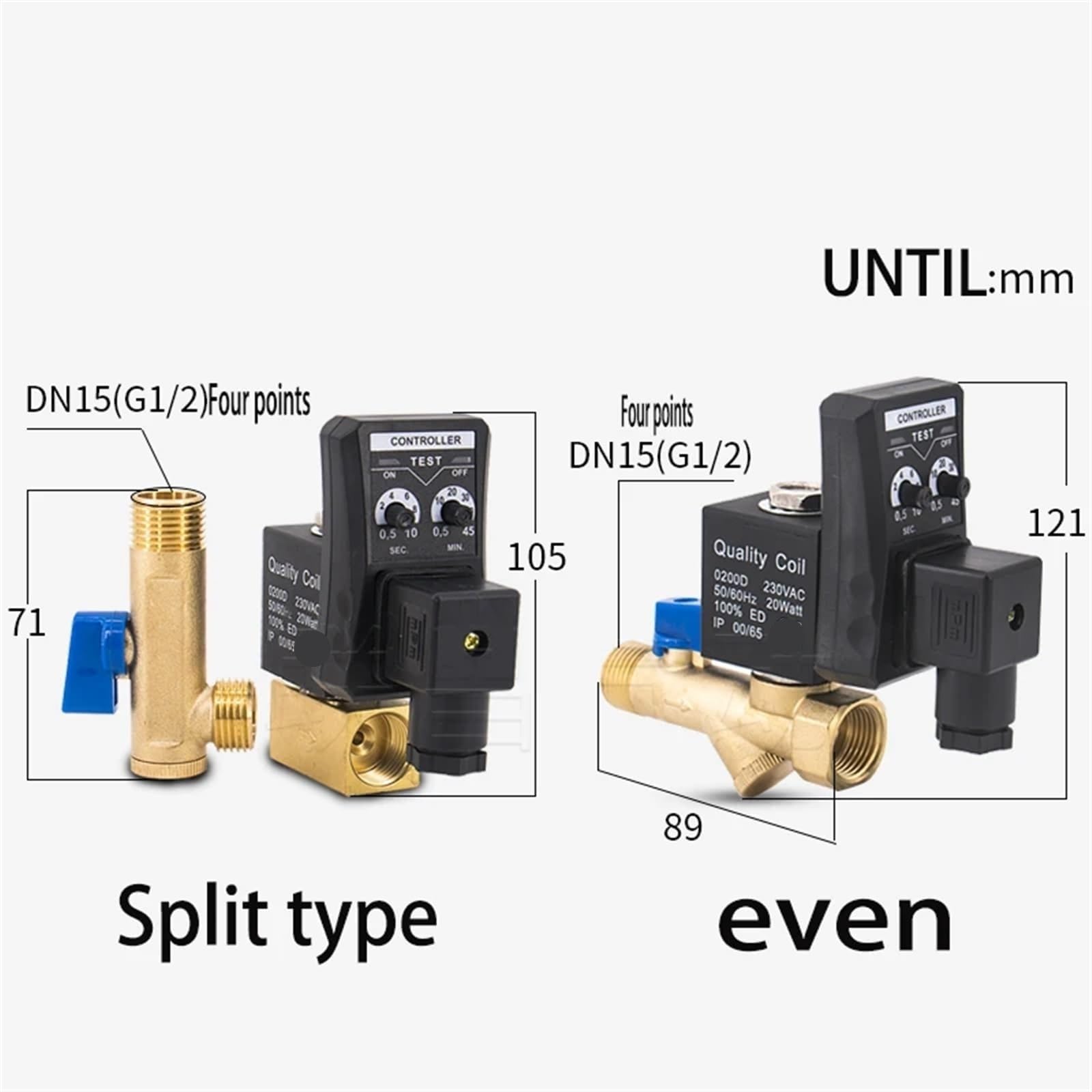 Válvula de drenaje solenoide electrónica de metal negro for secadora con compresor de gas. Temporizador automático for un drenaje eficiente.(PA-68-Slag-discharge)