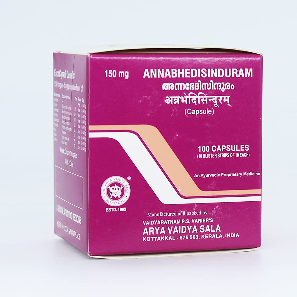 Annabhedisinduram Capsule-100 Capsules, (Pack Of 1), Of Arya Vaidya Sala Kottakkal (B09C87W84C) Amazon Price History, Amazon Price Tracker