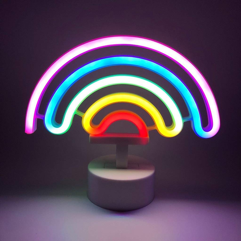 Lampada Rainbow Night Light USB Ricaricabile Camera da Letto Fun Light Rainbow Lampada da Tavolo Nursery Nightlight per Bambini Ragazze Ragazzi Toddler Regalo Soggiorno