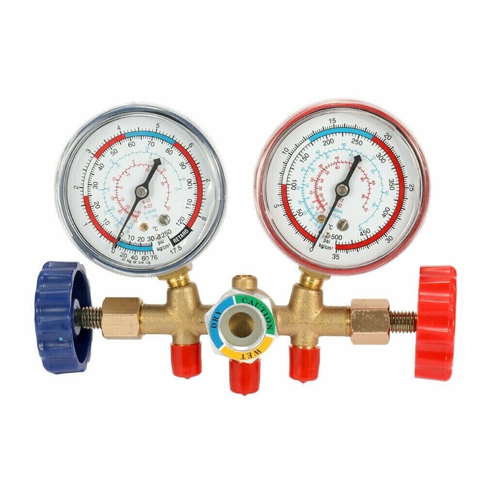 Refrigerant Manifold Gauge Set Air Conditioning Tool for R12 R22 R404A R134A