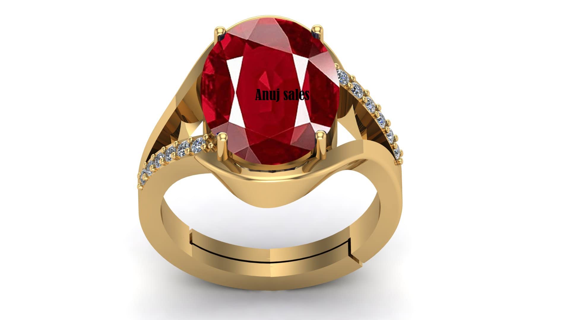6.00 Ratti 5.50 Carat A+ Quality Natural Burma Ruby Manik Unheated Untreatet Gemstone Gold Ring for Women's and Men's{GGTL Lab Certified}