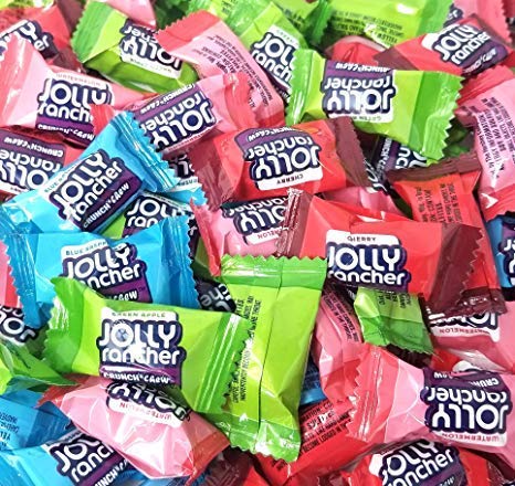 CrazyOutlet JOLLY RANCHER CRUNCH ‘N CHEW Original Fruit Flavor Hard Candy, Bulk Pack, 3 Lbs