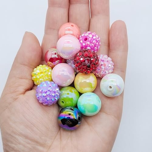 Miniatura 3 de Cuentas de diamantes de imitación de colores redondas espaciadoras para joyería, pulsera, collar, bolígrafo, bolsa, cadena, suministros de