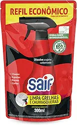 Limpa Grelhas E Churrasqueiras Sachê Saif 300Ml, Saif, Limpador De Grelhas E Churrasqueiras Sachê, Vermelho, Dissolve A Sujeira Carbonizada, Embalagem Econômica Biodegradável