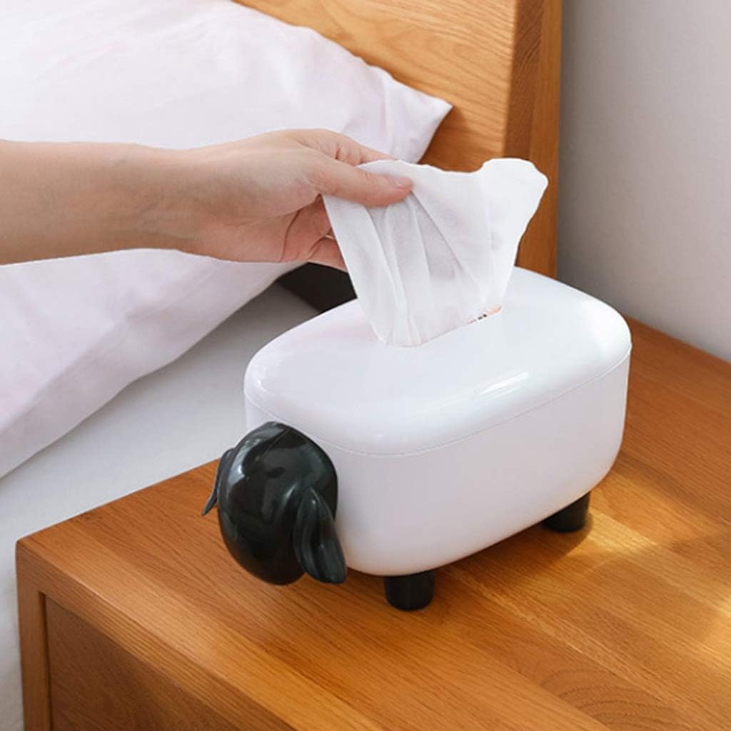 Plastic Disposable Tissue Box Cover and Holder for Bathroom Vanity Countertops