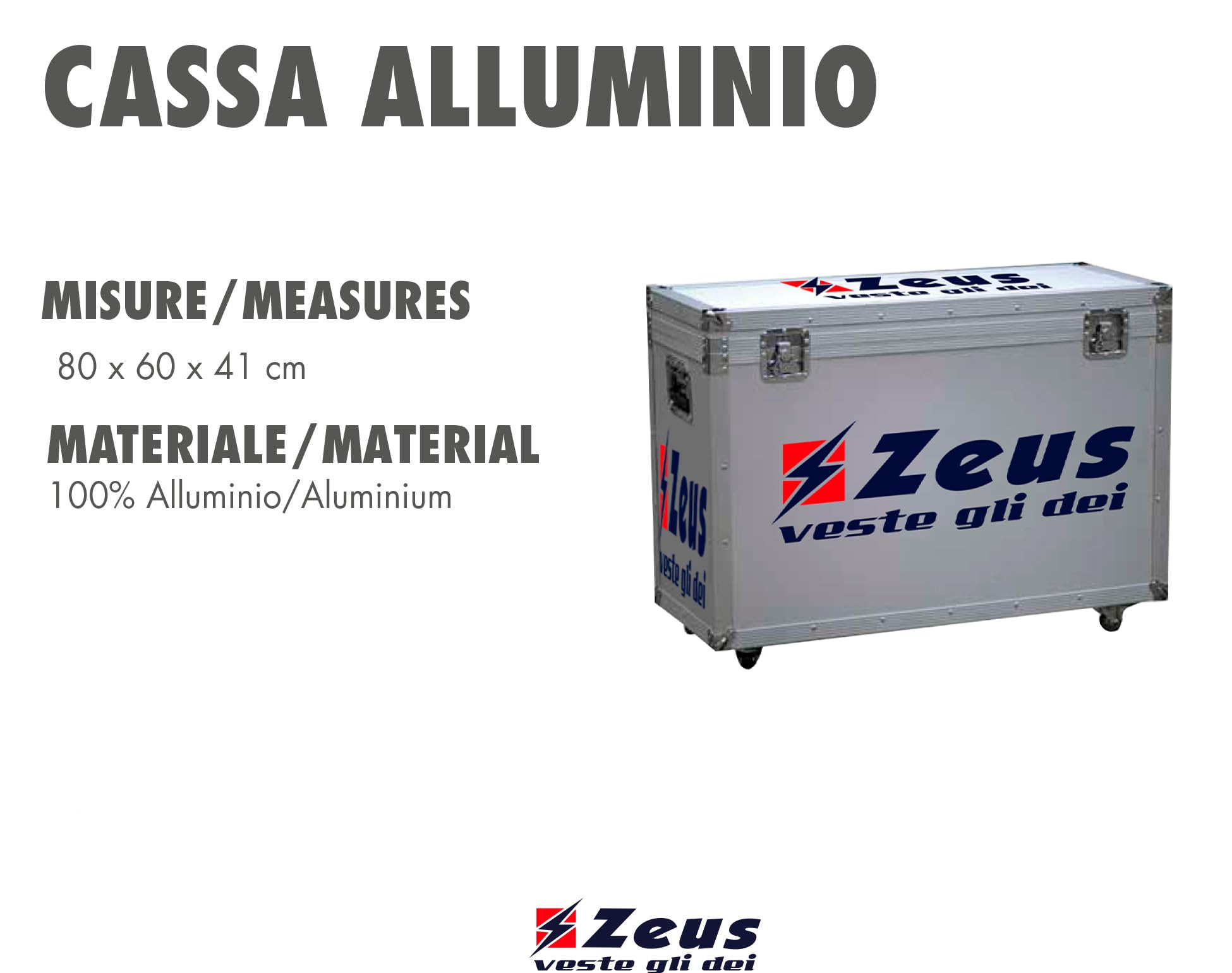 Etoile Cassa Alluminio per Zeus Portaoggetti Accessori Ufficio Sport Relax Tempo Libero Free Time Calcio Calcetto Palestra Fitness Yoga Pilates Allenamento Studio
