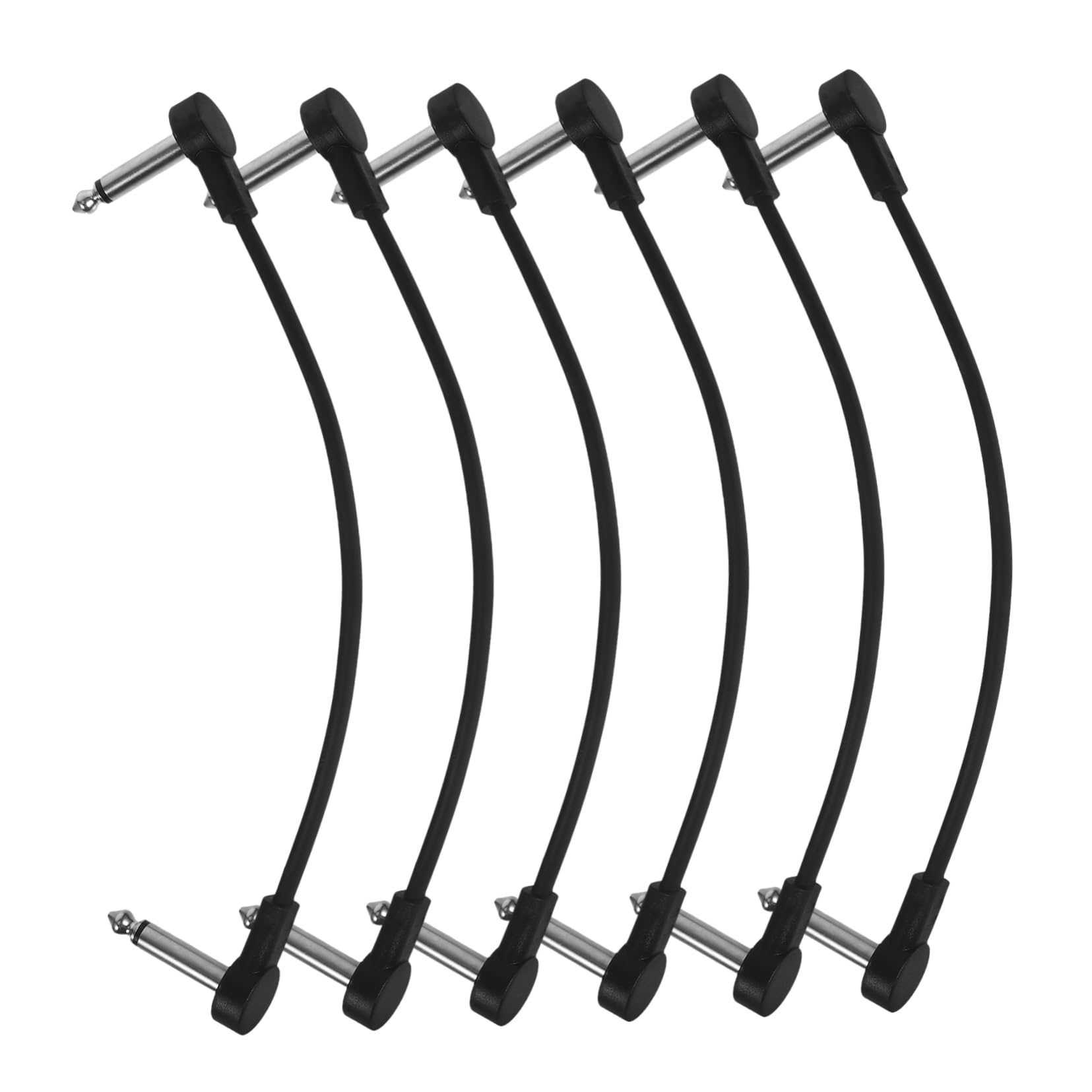 YARNOW 3 Series Alambre De Guitarra Guitars Con Aislado Enroscado Cables Dirigir Cable De Instrumento De Guitarra Cable De Guitarra Electrica Cobre De Negro 6 Piezas*3