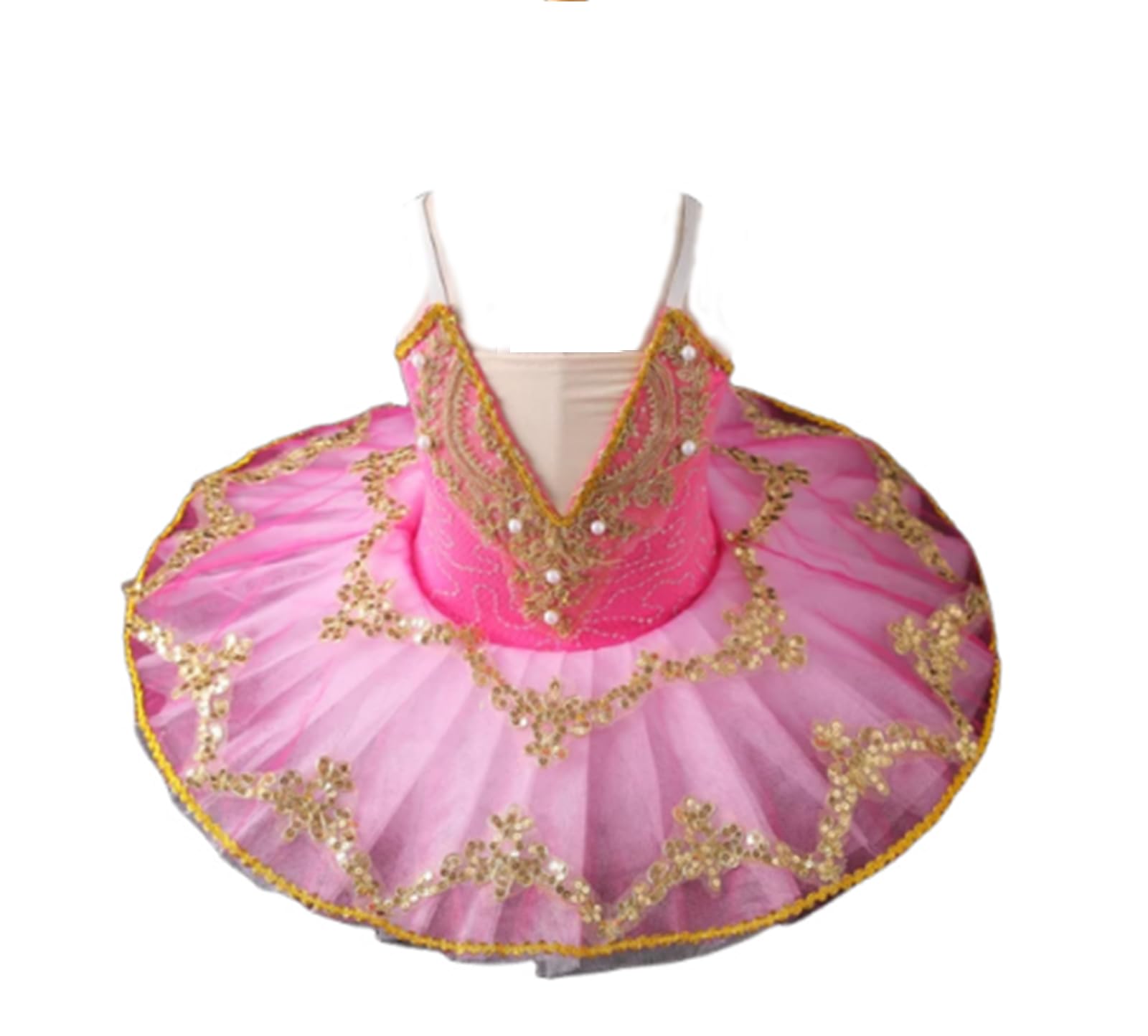Ballet con tutú para niñas, Bailarina de El Lago de los cisnes tutú de panqueque Disfraces de competición de Baile Infantil