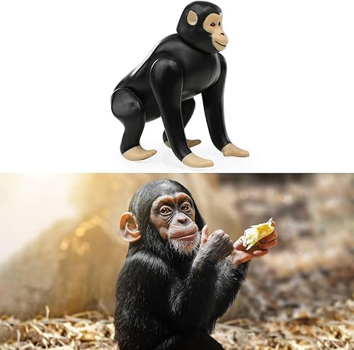 Miniatura 3 de Figura de juguete de mono, figuras de animales de safari, grandes, juguetes realistas de animales de zoológico para niños pequeños, figura de